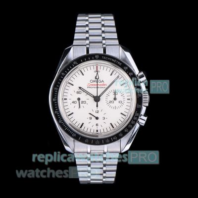 N1 Factory Swiss Replica Omega Speedmaster White Dial 42mm Stainless Steel Watch 